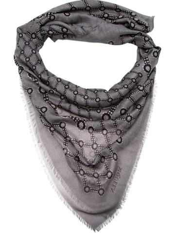 Alexander Mcqueen Grid Print Scarf