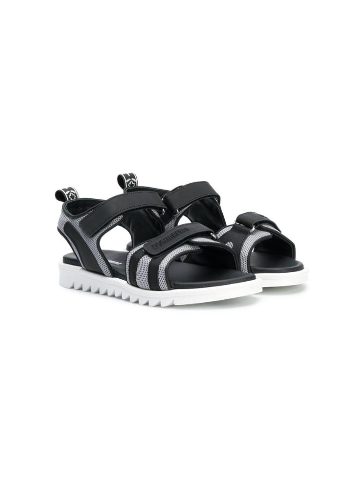 Dsquared2 Kids Flat Sole Sandals - Black
