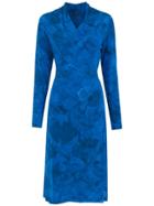 Tufi Duek Midi Wrap Dress - Blue