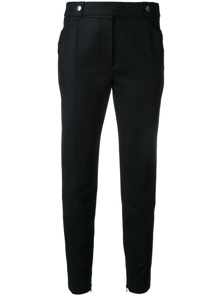 Courrèges - Slim Press Stud Trousers - Women - Cotton/spandex/elastane - 38, Black, Cotton/spandex/elastane