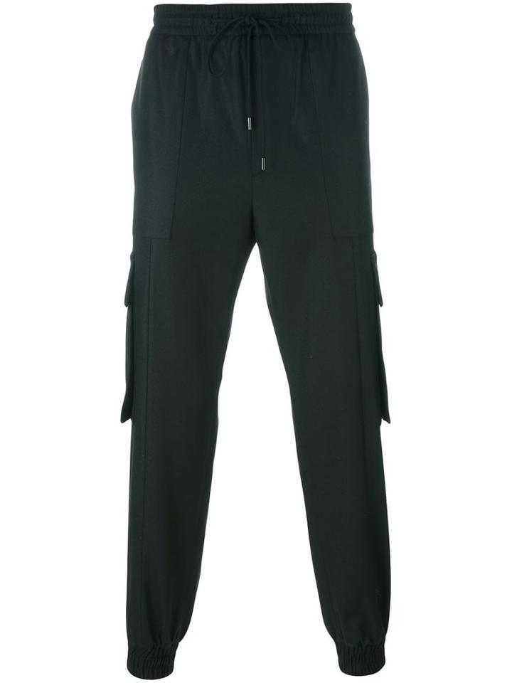 Juun.j Cargo Pocket Sweatpants, Men's, Size: 50, Black, Polyurethane/wool