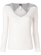 Lorena Antoniazzi Star Embellished Fitted Jumper - Nude & Neutrals