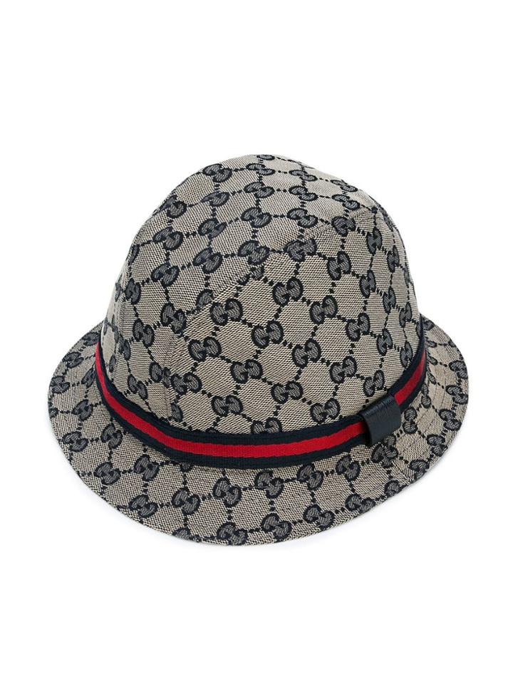 Gucci Kids Gg Logo Hat - Neutrals