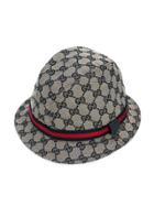 Gucci Kids Gg Logo Hat - Neutrals