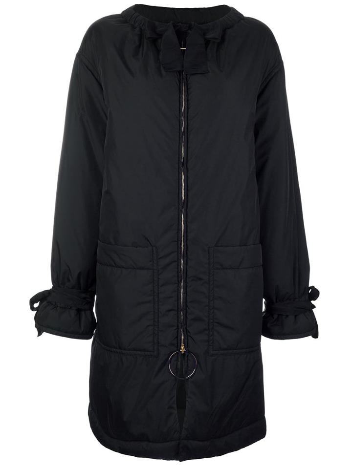 Marni Zipped Down Coat, Women's, Size: 42, Black, Feather Down/polyamide/polyester