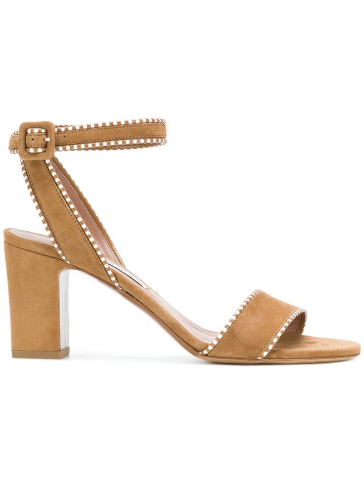 Tabitha Simmons Open Toe Buckle Sandals - Brown