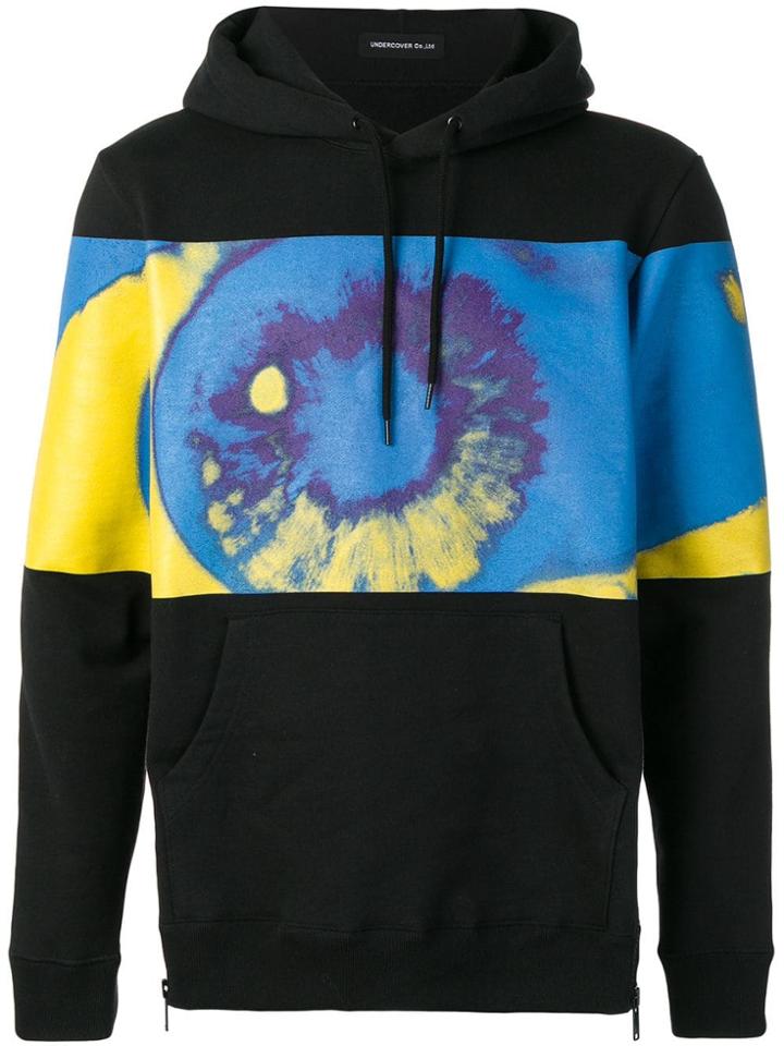 Undercover Tie-dye Contrast Hoodie - Black
