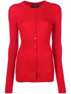 Dolce & Gabbana Rib Knit Cardigan - Red