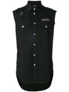 Versus - Sleeveless Shirt - Men - Cotton/spandex/elastane - 50, Black, Cotton/spandex/elastane