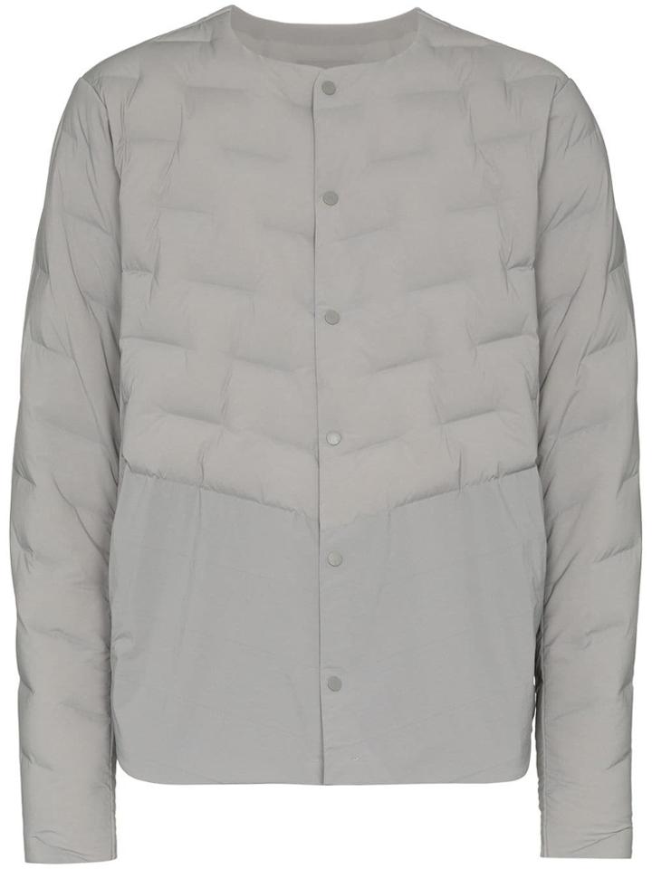 Descente Allterrain 'brick Effect' Padded Jacket - Grey