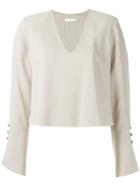 Giuliana Romanno - Long Sleeves Blouse - Women - Polyester - 36, Grey, Polyester