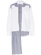 Jw Anderson Deconstructed Gingham Panel Shirt - White