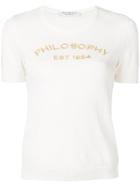 Philosophy Di Lorenzo Serafini Knitted Short Sleeve Top - Neutrals