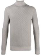 La Fileria For D'aniello Check Knitted Sweater - Grey