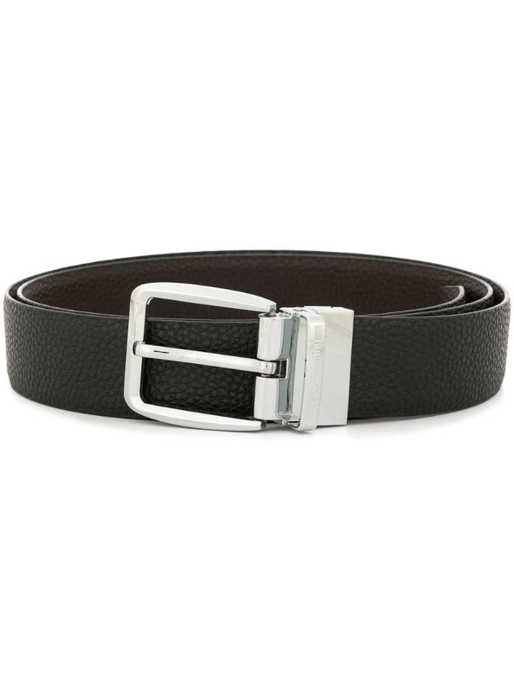 Cerruti 1881 Silver-tone Buckle Belt - Black