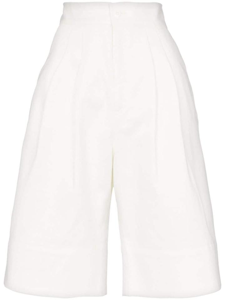 Markoo High-rise Wide-leg Shorts - White