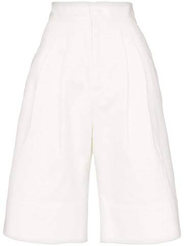 Markoo High-rise Wide-leg Shorts - White
