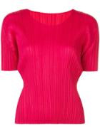 Pleats Please By Issey Miyake Plissé T-shirt - Red