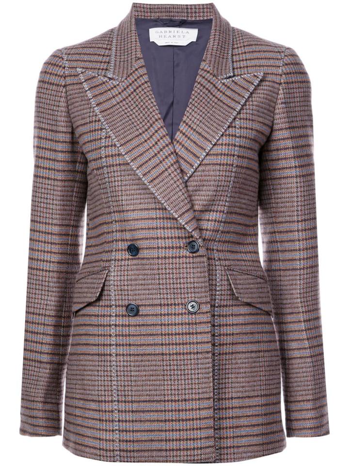 Gabriela Hearst Classic Tartan Blazer - Brown