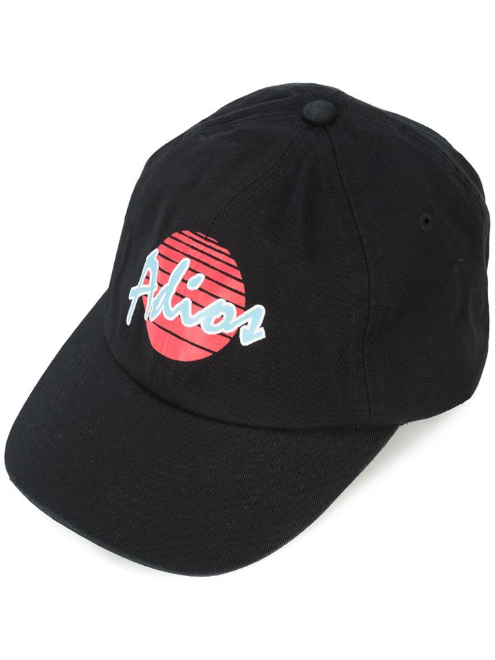 Palm Angels Adios Embroidered Cap - Black