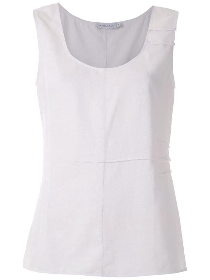 Mara Mac Creases Tank Top - White