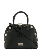 Versace Jeans Couture Floral Stud Shoulder Bag - Black