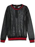 À La Garçonne - Mesh Jumper - Men - Polyester - G, Black, Polyester