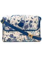 Gucci Vintage 1970's Floral Shoulder Bag - Blue