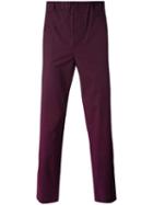 Lucio Vanotti - Straight Trousers - Men - Cotton/spandex/elastane - 4, Pink/purple, Cotton/spandex/elastane