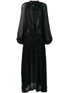 Ann Demeulemeester Pleated Detail Dress - Black