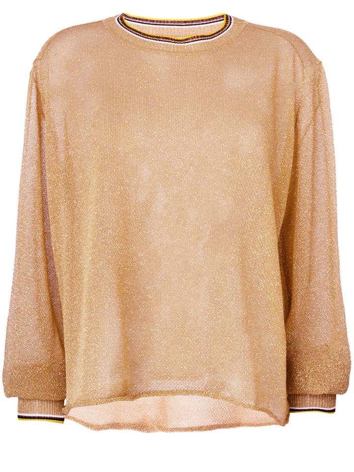 Forte Forte Sheer Glitter-effect Top - Metallic