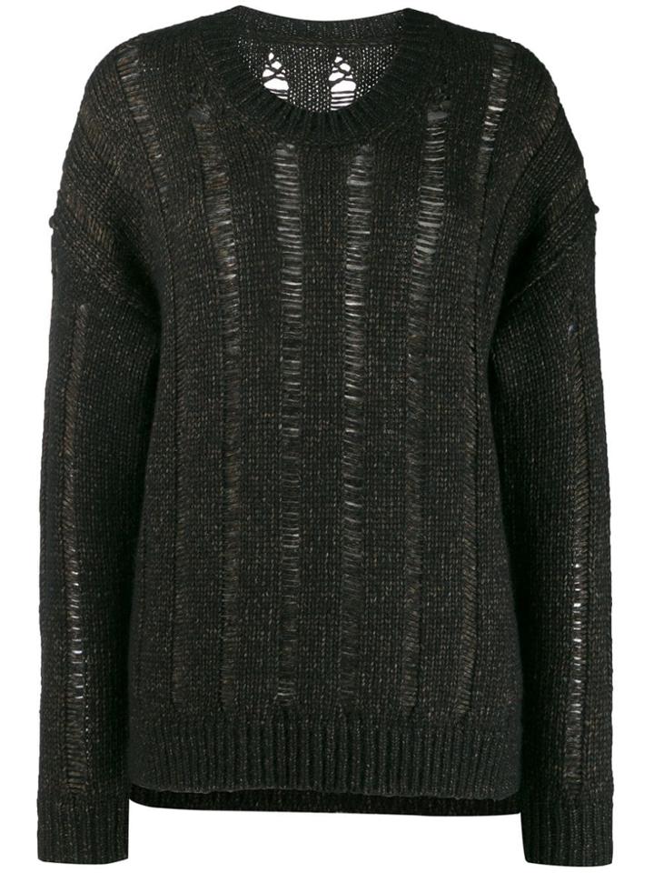 Uma Wang Loose Knit Cardigan - Black