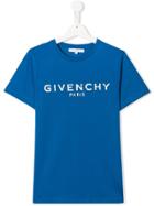 Givenchy Kids Logo Printed T-shirt - Blue