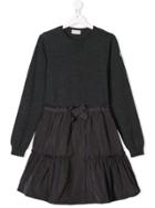 Moncler Kids Teen Multi-fabric Dress - Grey