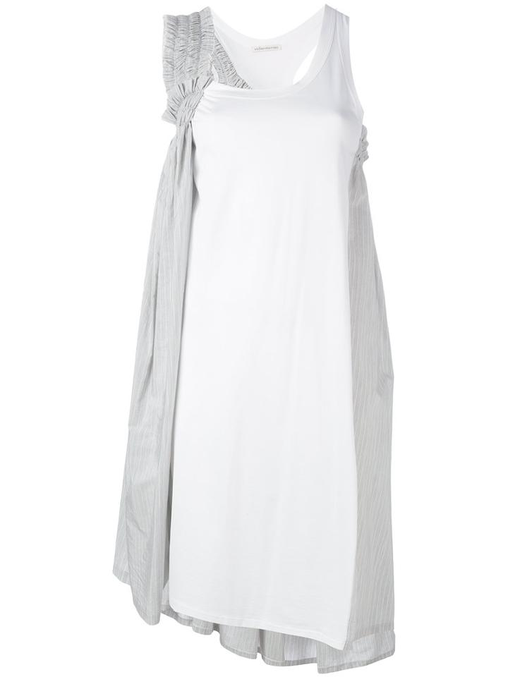 Stefano Mortari - Layered Dress - Women - Cotton/cupro - 40, Grey, Cotton/cupro