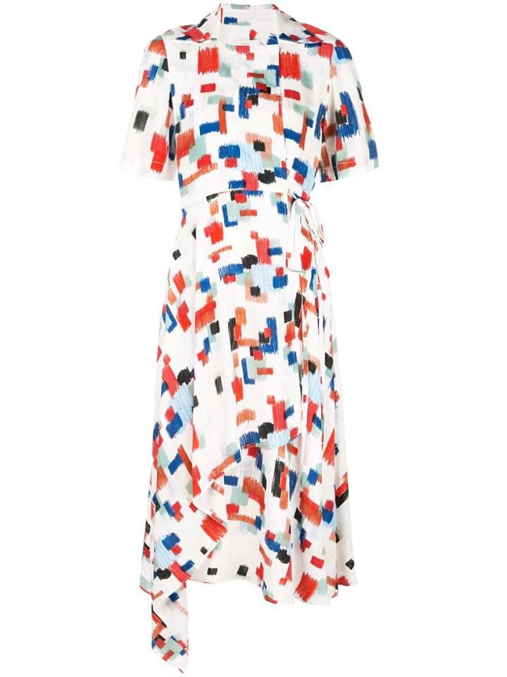 Rosetta Getty Geometric Print Wrap Dress - Multicolour