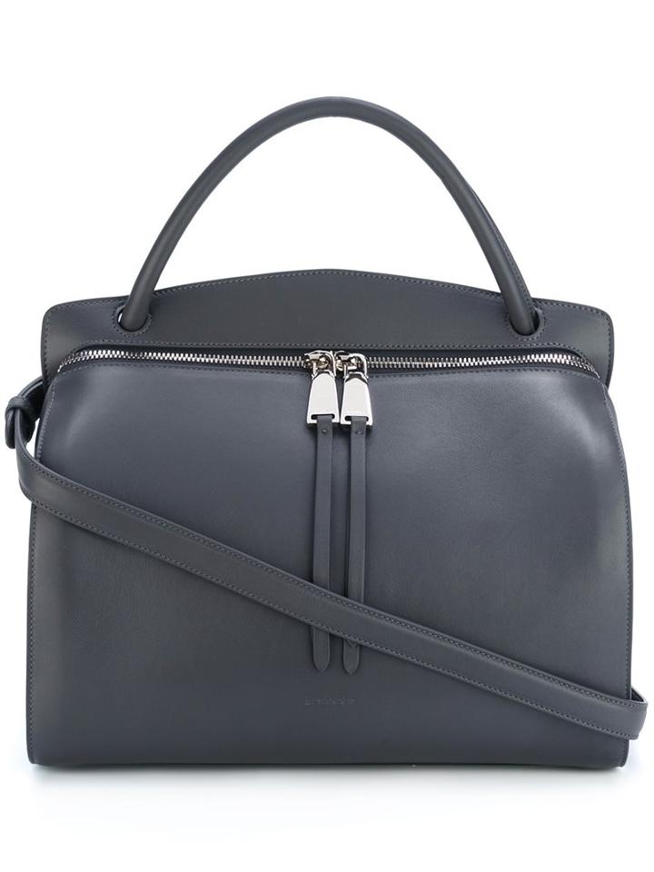 Jil Sander Blunt Front Zip Tote, Women's, Grey