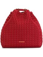 Emporio Armani Textured Large Tote, Women's, Red