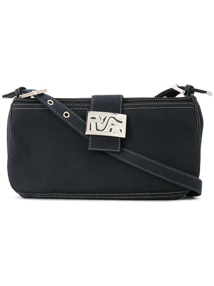 Fendi Pre-owned Marvel Logos Shoulder Bag - Blue