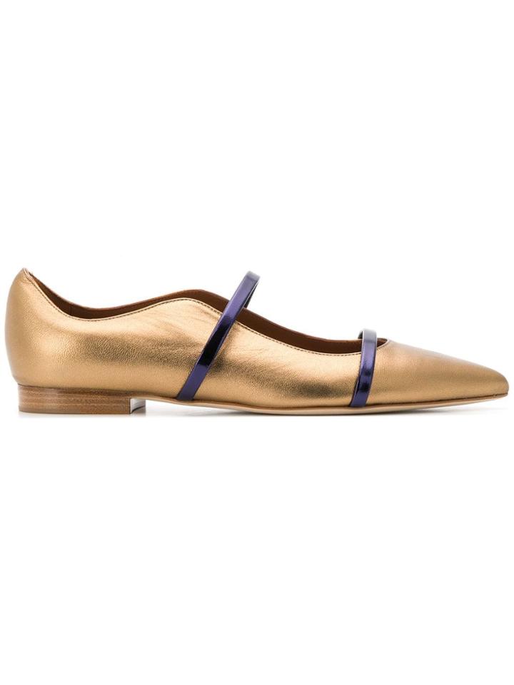Malone Souliers By Roy Luwolt Maureen Ballerina Flats - Gold