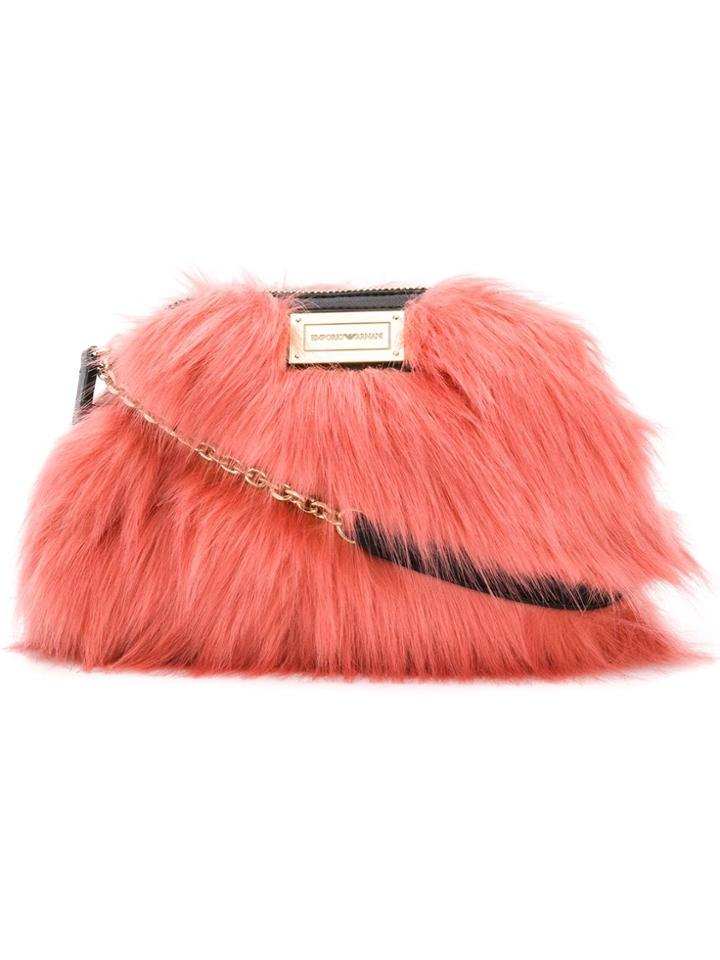 Emporio Armani Fur Cross Body Bag - Red