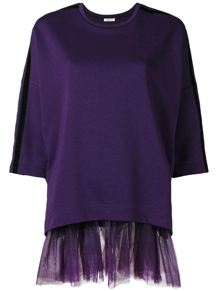 P.a.r.o.s.h. Tulle Detail Sweater - Pink & Purple