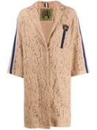 Alessandra Chamonix Floral Lace Coat - Neutrals