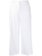 Kiltie Tailored Cropped Trousers - White