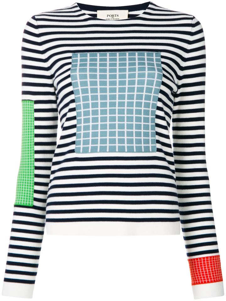 Ports 1961 Striped Sweater - Blue