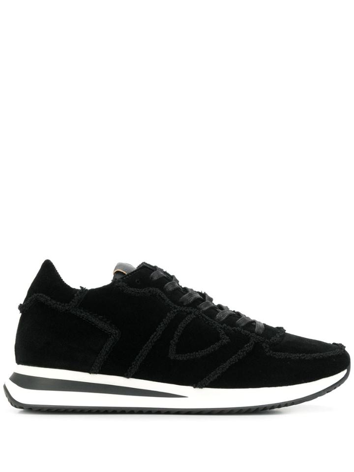 Philippe Model Contrast Sole Sneakers - Black