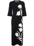 Carolina Herrera Floral Patterned Dress - Black
