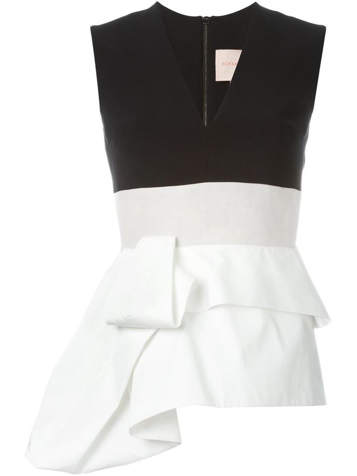 Roksanda Striped Ruffle Tank