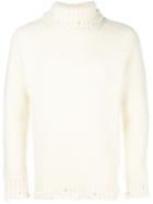 Maison Flaneur Distressed Longsleeved Sweater - Nude & Neutrals