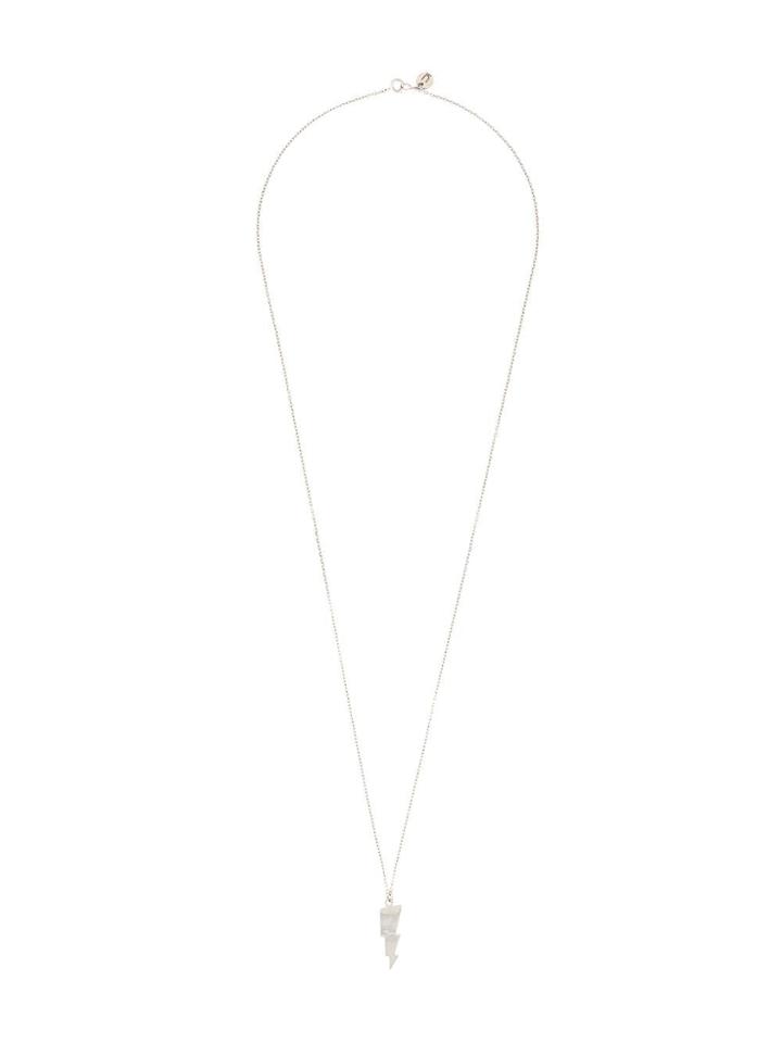 Undercover Lightning Bolt Necklace - Silver